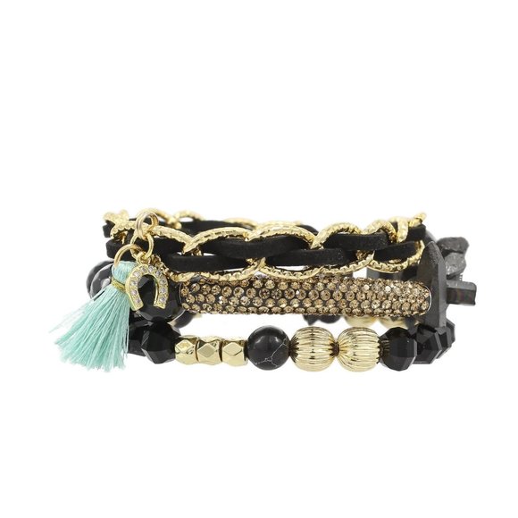 Erimish Jewelry - Erimish Havana Starter Stack, Black